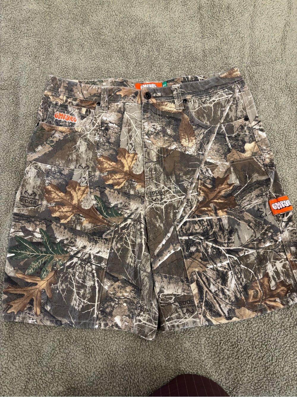Empyre Brand Real Tree Camo Relaxed Oversized Cargo Carpenter Shorts Skate Y2K